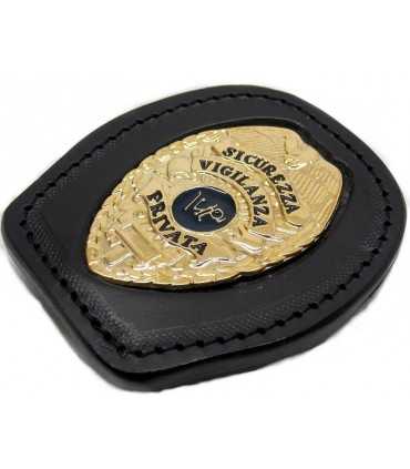 Porta placca Vega cuoio 1WA48 sicurezza vigilanza