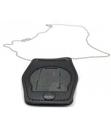 Porta placca Vega Holster cuoio 1WB50 con collana per placche carabinieri