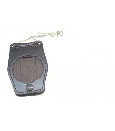 Porta placca Vega Holster cuoio 1WB52 con collana per placca Polizia Penitenziaria