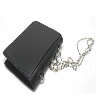 Porta tessera cuoio Vega Holster verticale 1WI09 per due tessere con catenella