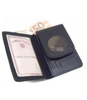 Portafoglio portaplacca tondo vuoto per placca tonda da cm 6 Vega Holster