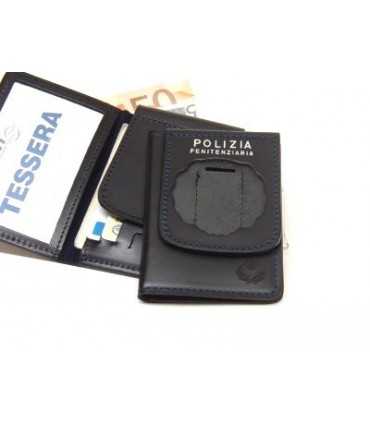 Portafoglio Vega Holster cuoio 1WD10 per placca Polizia Penitenziaria