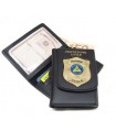 Portafoglio Vega Holster cuoio 1WD115 con placca in metallo Protezione Civile