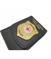 Portafoglio Vega Holster cuoio 1WD117 con placca in metallo croce rossa italiana CRI