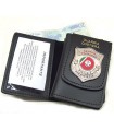Portafoglio Vega Holster cuoio 1WD129 con placca in metallo guardia costiera