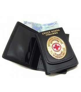 Portafoglio Vega Holster cuoio 1WD149 con placca ovale croce rossa 1864