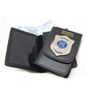 Portafoglio Vega Holster cuoio 1WD152 con placca Argento Guardia Giurata GG