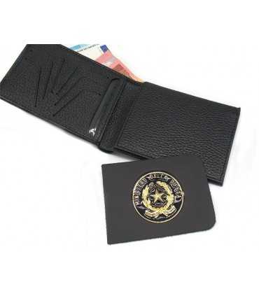 Portafoglio Vega pelle 1WG84 con placca Ministero della Difesa