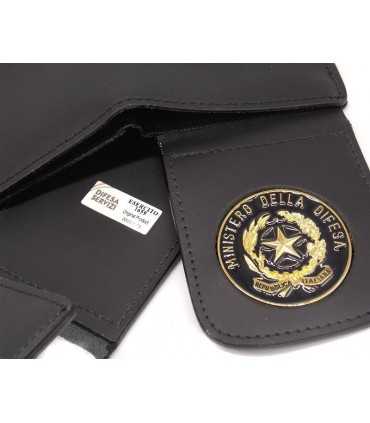 Portafoglio Vega pelle 1WG84 con placca Ministero della Difesa