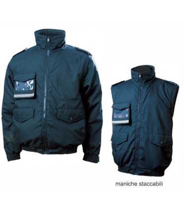 Giubbino PILOT - PERSONALIZZABILE - con maniche staccabili imbottitura in poliestere e fodera in Pile spalline per tubolari