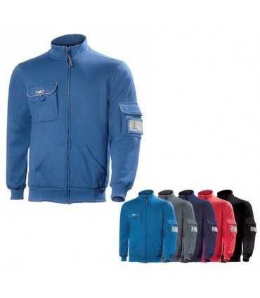 Felpa ITALIA calda con zip cerniera PERSONALIZZABILE di ottima qualità con interno in pile taschini porta penne badge tesserino