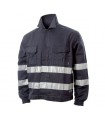 Giacca a Giubbino invernale Blu Navy con bande rifrangenti Protezione Civile Soccorso lavoro antinfortunistica