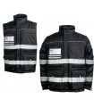 Giubbino MASTER invernale Blu Navy con bande rifrangenti maniche staccabili Protezione Civile Soccorso lavoro antinfortunistica