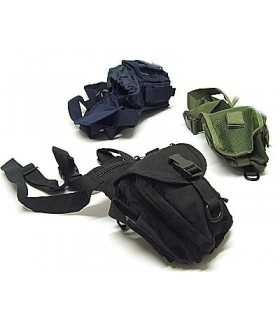 Borsetta monospalla o marsupio cosciale in cordura BLU NERO VERDE