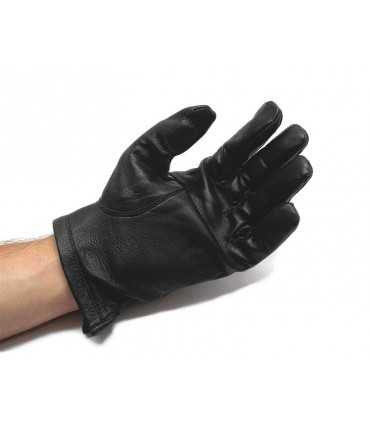 Guanti in pelle foderata per uomo nera
