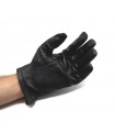 Guanti in pelle foderata per uomo nera