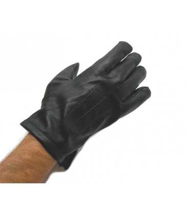 Guanti in pelle foderata per uomo nera