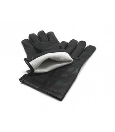 Guanti in pelle foderata per uomo nera