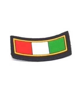 Scudetto ITALIA a bandiera con strip in tessuto plastificato