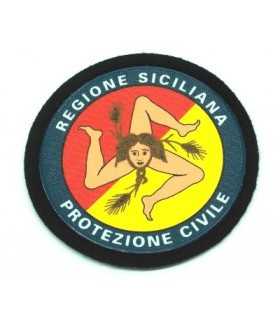 Scudetto Protezione civile regione siciliana in plastica senza strip