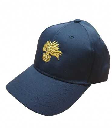 Cotton baseball cap with Carabinieri Flame Silver Gold CC embroidery