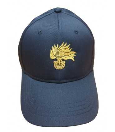 Cotton baseball cap with Carabinieri Flame Silver Gold CC embroidery