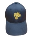 Cotton baseball cap with Carabinieri Flame Silver Gold CC embroidery
