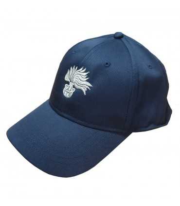 Cotton baseball cap with Carabinieri Flame Silver Gold CC embroidery