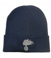 Zuccotto-type cap in wool with Carabinieri Flame embroidery Silver Gold Skullcap CC