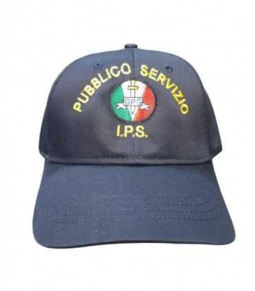 Berretto in cotone tipo baseball con RICAMO GPG IPS GUARDIA PARTICOLARE GIURATA INCARICATO DI PUBBLICO SERVIZIO PAPALINA