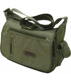 Borsa in tela verde da caccia