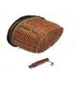 Cesta paniere Delfiero in vimini per funghi con coltello