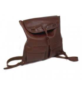 Zaino caccia Delfiero in cuoio chiusura con laccetti