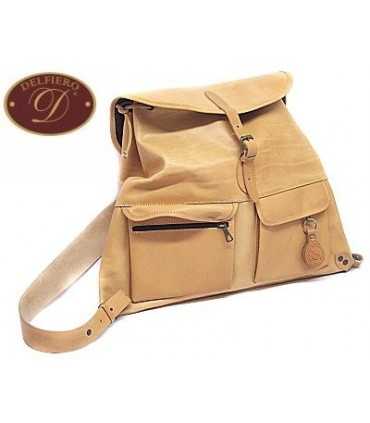 Zaino caccia Delfiero in cuoio naturale