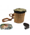 Zaino cesta vimini grande Delfiero per funghi 39x29H31 cm con tracolla