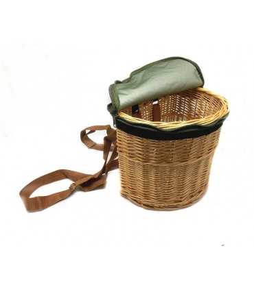 Zaino cesta vimini grande Delfiero per funghi 39x29H31 cm con tracolla