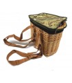 Zaino cesta vimini grande Delfiero per funghi 39x29H31 cm con tracolla