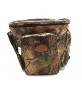 Zaino in nylon camo per funghi con gerla in vimini Ra Sport