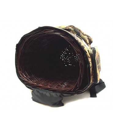 RD25 - Zaino in nylon camo per funghi con gerla in vimini Ra Sport
