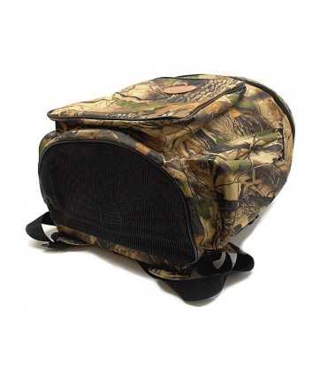 Zaino in nylon camo per funghi con gerla in vimini Ra Sport