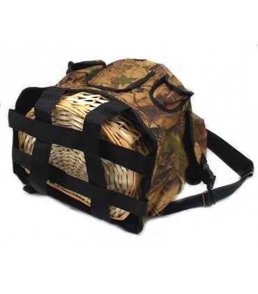 Zaino nylon Camo con gerla per funghi