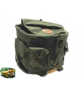 Zaino nylon verde con gerla per funghi