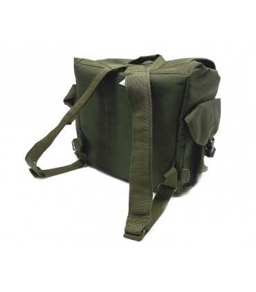 Zaino nylon verde con gerla per funghi