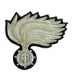 Silver Flame Frieze Carabinieri Brigadier from uniform brim cap with vermilion