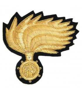 GOLD flame frieze for Marshals and Carabinieri officers from uniform cap with vermilion Marshal