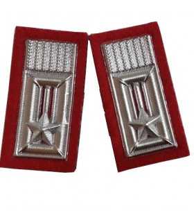 Mostrine Alamari CC in plastica con velcro per POLO Carabinieri fondo rosso