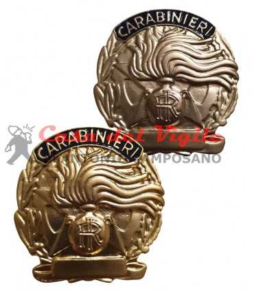 Placca distintivo Opaco Carabinieri Argento Oro con clip da cintura portafoglio taschino portaplacca collo