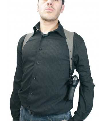 5M27 - Fondina ascellare POLICE TECH verticale in nylon cordura Radar Hi-Tec