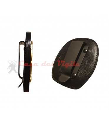 Porta placca da cintura o da collo ASCOT con placca estraibile in metallo Carabinieri Argento o Oro