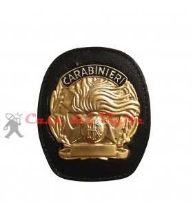 Porta placca da cintura o da collo ASCOT con placca estraibile in metallo Carabinieri Argento o Oro